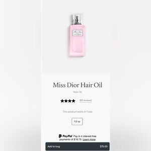 Miss Dior Pink Hair Oil